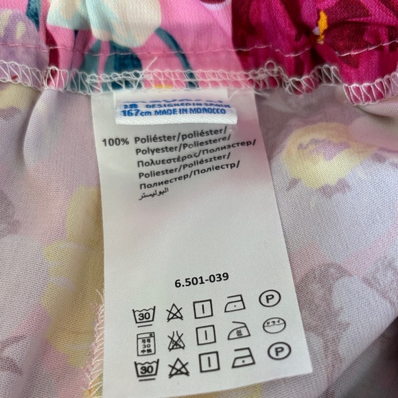 Mayoral Floral Wide Leg Pants - Pink, Yellow, White - Picture 9 of 11